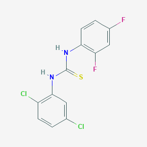 molecular formula C13H8Cl2F2N2S B4555350 N-(2,5-dichlorophenyl)-N'-(2,4-difluorophenyl)thiourea 