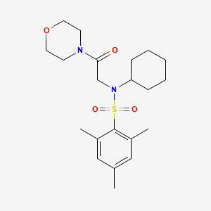 N-cyclohexyl-2,4,6-trimethyl-N-[2-(4-morpholinyl)-2-oxoethyl]benzenesulfonamide