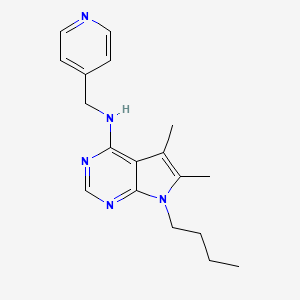 7-butyl-5,6-dimethyl-N-(4-pyridinylmethyl)-7H-pyrrolo[2,3-d]pyrimidin-4-amine