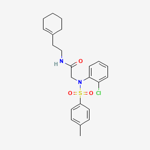 molecular formula C23H27ClN2O3S B4555401 N~2~-(2-chlorophenyl)-N~1~-[2-(1-cyclohexen-1-yl)ethyl]-N~2~-[(4-methylphenyl)sulfonyl]glycinamide 