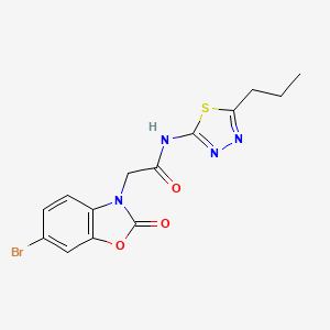 2-(6-bromo-2-oxo-1,3-benzoxazol-3(2H)-yl)-N-(5-propyl-1,3,4-thiadiazol-2-yl)acetamide