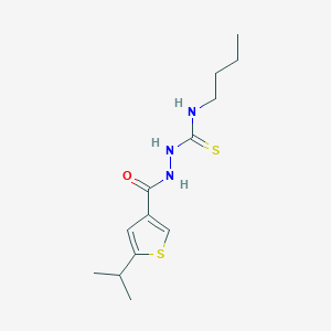 molecular formula C13H21N3OS2 B455542 1-Butyl-3-[[oxo-(5-propan-2-yl-3-thiophenyl)methyl]amino]thiourea 