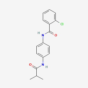 2-chloro-N-[4-(isobutyrylamino)phenyl]benzamide