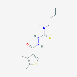 molecular formula C12H19N3OS2 B455543 1-丁基-3-[[(4,5-二甲基-3-噻吩基)-氧代甲基]氨基]硫脲 