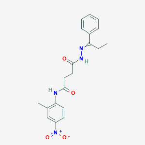 molecular formula C20H22N4O4 B4555446 N-(2-methyl-4-nitrophenyl)-4-oxo-4-[2-(1-phenylpropylidene)hydrazino]butanamide 