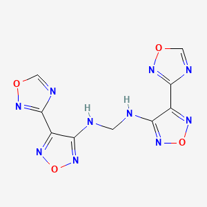 N,N'-bis[4-(1,2,4-oxadiazol-3-yl)-1,2,5-oxadiazol-3-yl]methanediamine