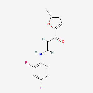 molecular formula C14H11F2NO2 B4555488 (E)-3-(2,4-difluoroanilino)-1-(5-methylfuran-2-yl)prop-2-en-1-one 