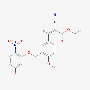 ethyl 2-cyano-3-{3-[(5-fluoro-2-nitrophenoxy)methyl]-4-methoxyphenyl}acrylate