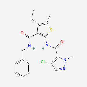 N-[3-(benzylcarbamoyl)-4-ethyl-5-methylthiophen-2-yl]-4-chloro-1-methyl-1H-pyrazole-5-carboxamide