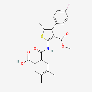 6-{[4-(4-Fluorophenyl)-3-(methoxycarbonyl)-5-methylthiophen-2-yl]carbamoyl}-3,4-dimethylcyclohex-3-ene-1-carboxylic acid