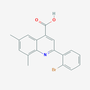 molecular formula C18H14BrNO2 B455559 2-(2-Bromophenyl)-6,8-dimethylquinoline-4-carboxylic acid 