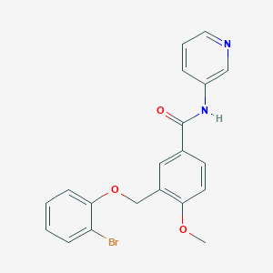 3-[(2-bromophenoxy)methyl]-4-methoxy-N-(3-pyridinyl)benzamide