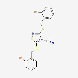 3,5-BIS[(2-BROMOBENZYL)SULFANYL]-4-ISOTHIAZOLECARBONITRILE