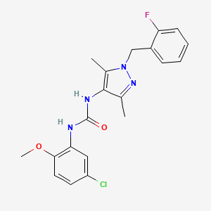 N-(5-chloro-2-methoxyphenyl)-N'-[1-(2-fluorobenzyl)-3,5-dimethyl-1H-pyrazol-4-yl]urea