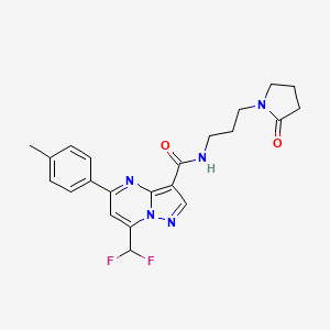 7-(difluoromethyl)-5-(4-methylphenyl)-N-[3-(2-oxopyrrolidin-1-yl)propyl]pyrazolo[1,5-a]pyrimidine-3-carboxamide