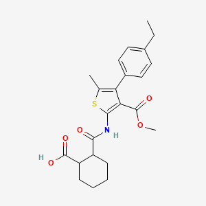 2-({[4-(4-ethylphenyl)-3-(methoxycarbonyl)-5-methyl-2-thienyl]amino}carbonyl)cyclohexanecarboxylic acid