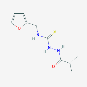 molecular formula C10H15N3O2S B4555663 N-(2-furylmethyl)-2-isobutyrylhydrazinecarbothioamide 