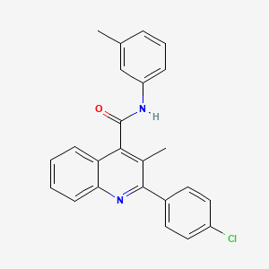 2-(4-chlorophenyl)-3-methyl-N-(3-methylphenyl)quinoline-4-carboxamide