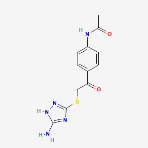 N-(4-(2-((5-amino-4H-1,2,4-triazol-3-yl)thio)acetyl)phenyl)acetamide