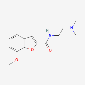 molecular formula C14H18N2O3 B4555723 N-[2-(dimethylamino)ethyl]-7-methoxy-1-benzofuran-2-carboxamide 