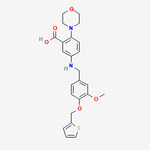 5-[({3-METHOXY-4-[(THIOPHEN-2-YL)METHOXY]PHENYL}METHYL)AMINO]-2-(MORPHOLIN-4-YL)BENZOIC ACID