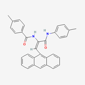 N-[(E)-1-anthracen-9-yl-3-(4-methylanilino)-3-oxoprop-1-en-2-yl]-4-methylbenzamide