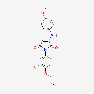 molecular formula C20H19BrN2O4 B4555805 1-(3-bromo-4-propoxyphenyl)-3-[(4-methoxyphenyl)amino]-1H-pyrrole-2,5-dione 