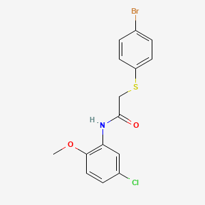 2-[(4-bromophenyl)thio]-N-(5-chloro-2-methoxyphenyl)acetamide