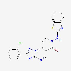 7-(1,3-benzothiazol-2-ylamino)-2-(2-chlorophenyl)pyrido[3,4-e][1,2,4]triazolo[1,5-a]pyrimidin-6(7H)-one