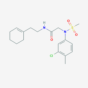 N~2~-(3-chloro-4-methylphenyl)-N~1~-[2-(1-cyclohexen-1-yl)ethyl]-N~2~-(methylsulfonyl)glycinamide