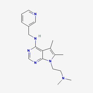 N-{7-[2-(DIMETHYLAMINO)ETHYL]-5,6-DIMETHYL-7H-PYRROLO[2,3-D]PYRIMIDIN-4-YL}-N-(3-PYRIDYLMETHYL)AMINE