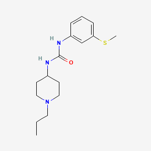 molecular formula C16H25N3OS B4555867 N-[3-(METHYLSULFANYL)PHENYL]-N'-(1-PROPYL-4-PIPERIDYL)UREA 