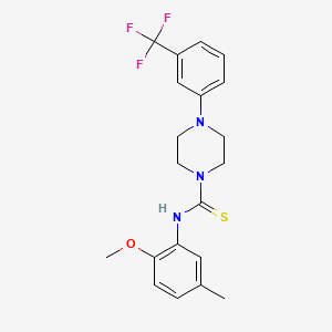 N-(2-methoxy-5-methylphenyl)-4-[3-(trifluoromethyl)phenyl]piperazine-1-carbothioamide