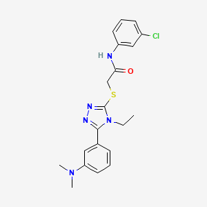 N-(3-chlorophenyl)-2-({5-[3-(dimethylamino)phenyl]-4-ethyl-4H-1,2,4-triazol-3-yl}sulfanyl)acetamide