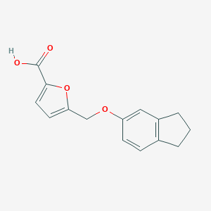 molecular formula C15H14O4 B455593 5-[(2,3-dihydro-1H-inden-5-yloxy)methyl]-2-furoic acid CAS No. 375351-99-8