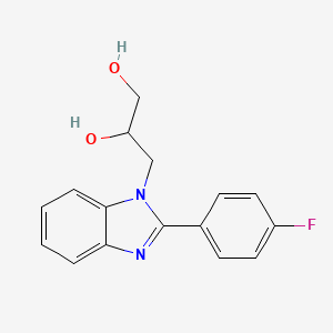 3-[2-(4-fluorophenyl)-1H-benzimidazol-1-yl]propane-1,2-diol