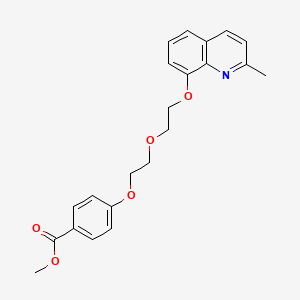 molecular formula C22H23NO5 B4555947 methyl 4-(2-{2-[(2-methyl-8-quinolinyl)oxy]ethoxy}ethoxy)benzoate 