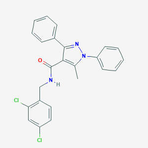 molecular formula C24H19Cl2N3O B455595 N-(2,4-dichlorobenzyl)-5-methyl-1,3-diphenyl-1H-pyrazole-4-carboxamide 