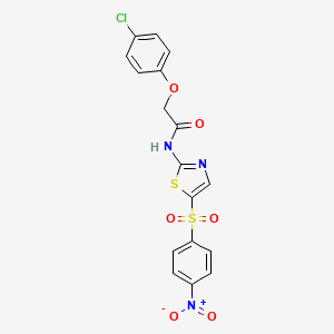 2-(4-CHLOROPHENOXY)-N-[5-(4-NITROBENZENESULFONYL)-1,3-THIAZOL-2-YL]ACETAMIDE