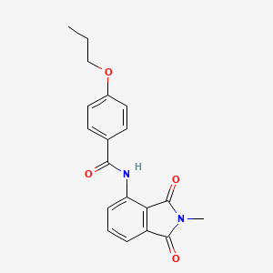 N-(2-methyl-1,3-dioxo-2,3-dihydro-1H-isoindol-4-yl)-4-propoxybenzamide