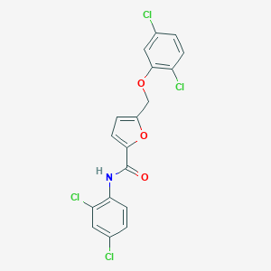 molecular formula C18H11Cl4NO3 B455600 5-[(2,5-dichlorophenoxy)methyl]-N-(2,4-dichlorophenyl)furan-2-carboxamide 