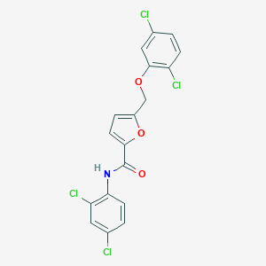 molecular formula C18H11Cl4NO3 B455600 5-[(2,5-dichlorophenoxy)methyl]-N-(2,4-dichlorophenyl)-2-furamide 