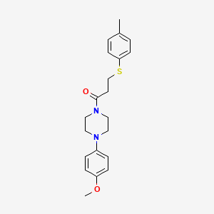 1-(4-methoxyphenyl)-4-{3-[(4-methylphenyl)thio]propanoyl}piperazine