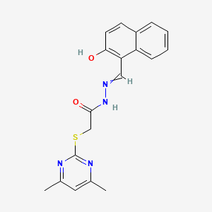 2-[(4,6-dimethylpyrimidin-2-yl)sulfanyl]-N'-[(2-hydroxynaphthalen-1-yl)methylidene]acetohydrazide