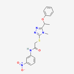 2-{[4-methyl-5-(1-phenoxyethyl)-4H-1,2,4-triazol-3-yl]sulfanyl}-N-(3-nitrophenyl)acetamide