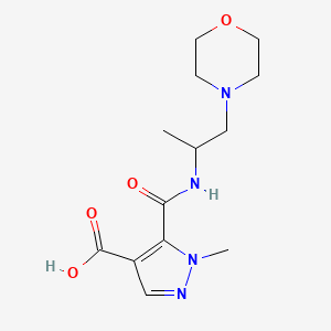 1-methyl-5-({[1-methyl-2-(4-morpholinyl)ethyl]amino}carbonyl)-1H-pyrazole-4-carboxylic acid