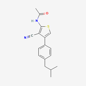 N-{3-cyano-4-[4-(2-methylpropyl)phenyl]thiophen-2-yl}acetamide