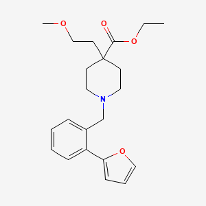 ethyl 1-[2-(2-furyl)benzyl]-4-(2-methoxyethyl)-4-piperidinecarboxylate