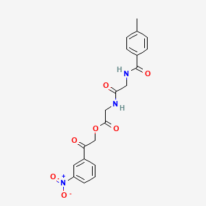 2-(3-nitrophenyl)-2-oxoethyl N-(4-methylbenzoyl)glycylglycinate