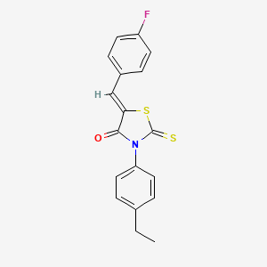 3-(4-ethylphenyl)-5-(4-fluorobenzylidene)-2-thioxo-1,3-thiazolidin-4-one